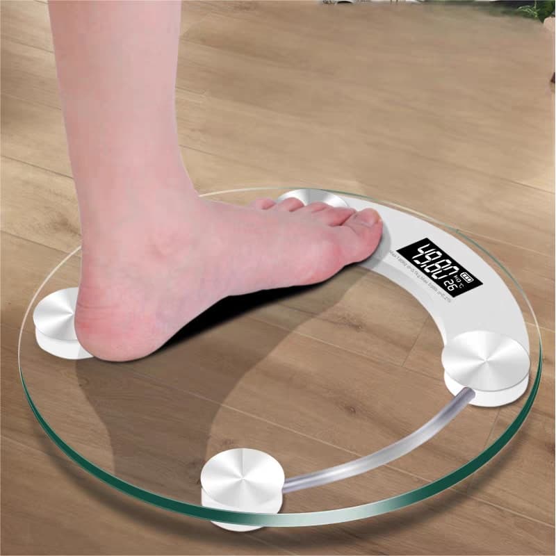 Balança Digital 180kg LCD Vidro Temperado – Alta Precisão + Pilha AAAA Grátis