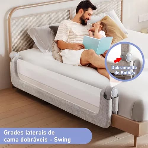 Grade de cama NORMAL E BOX - Protetor Para Cama - Criancas Reforçada Lavável