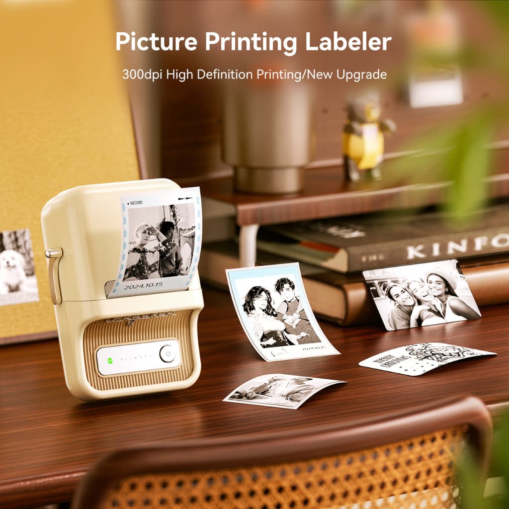 Niimbot B21_Pro Impressora De Etiquetas Fotográficas Smart Bluetooth Label Maker Imagem Home Comercial Máquina De Escrit