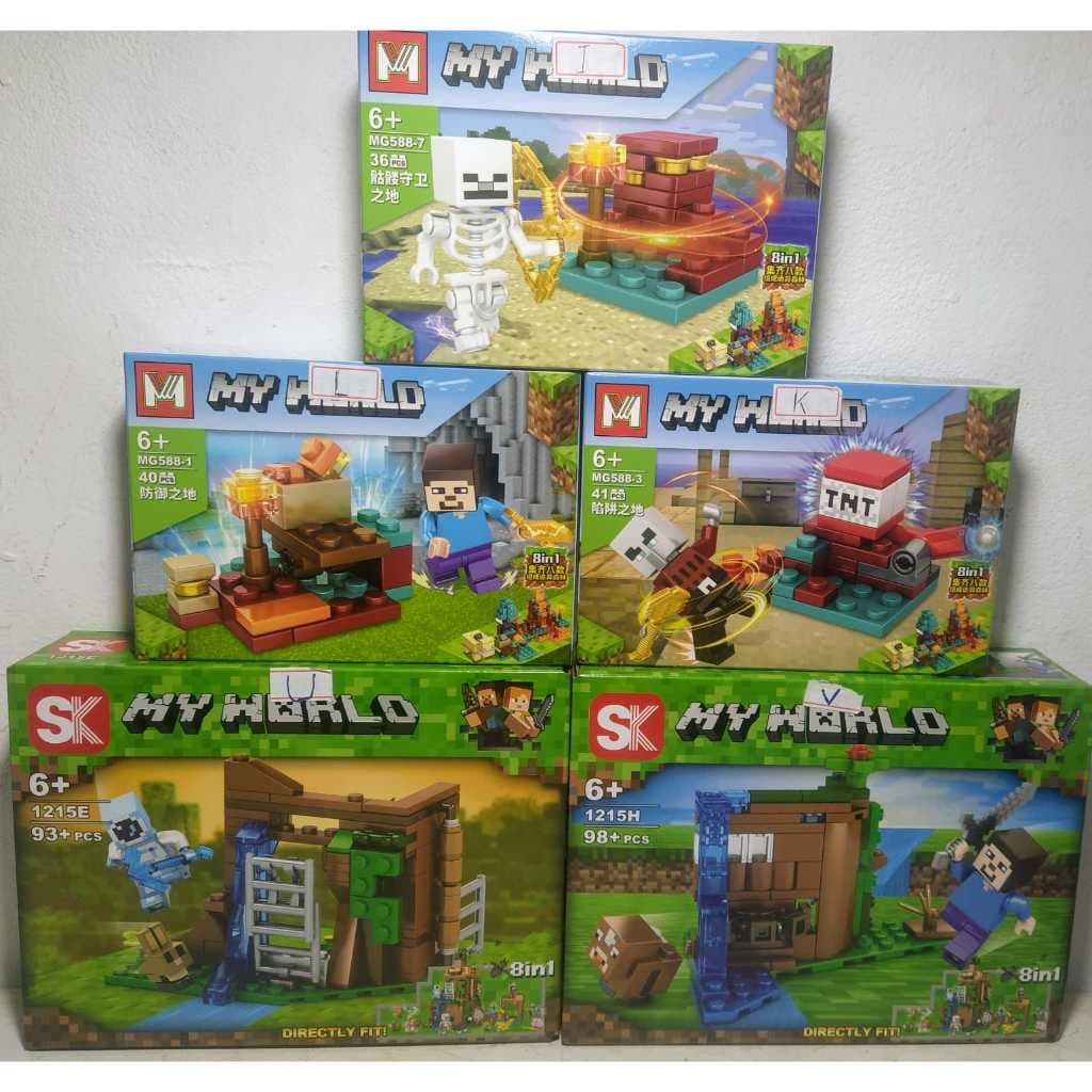 Brinquedo Colecionáveis Bloco de Montagem Meu Mundo