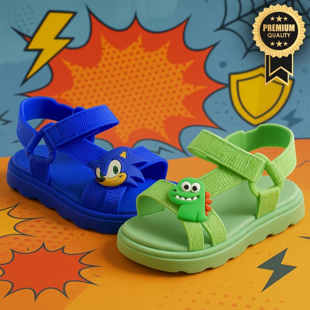 Kit 2 Pares Sandália Mini Baby Bebê Menino Macia Confortável Promoção Barato