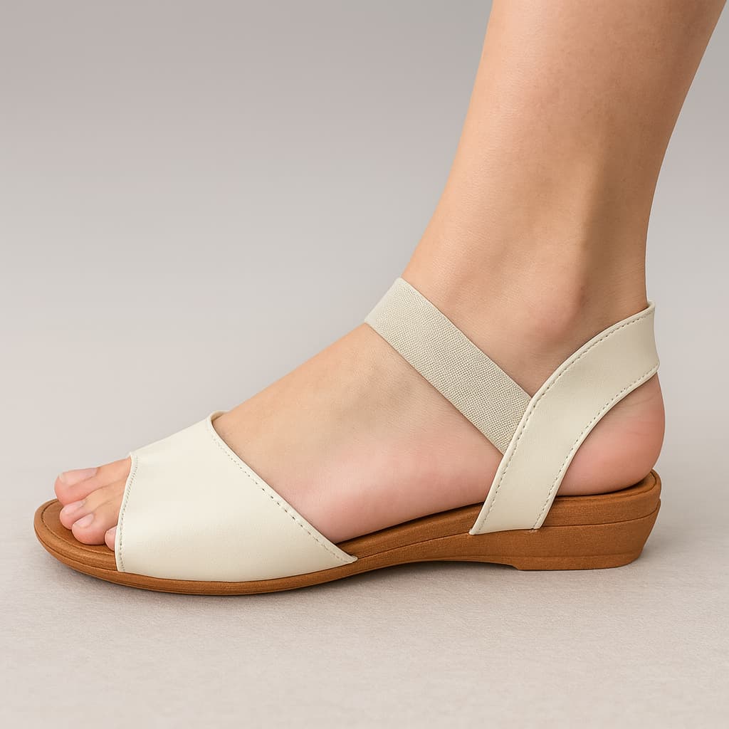 Sandália Ortopédica Feminina Confortável Macia , com Elástico e Ideal para Caminhadas e Uso Diário