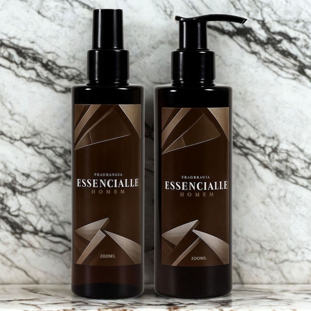 Kit Para Homens Cheirosos Essenciale - Body Splash + Creme Hidratante Corporal 200ml