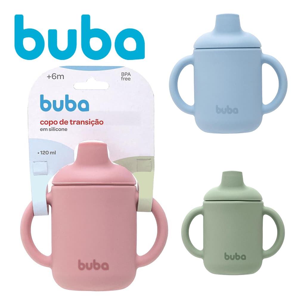 Copo de Treinamento Copinho de Silicone do Bebê Buba