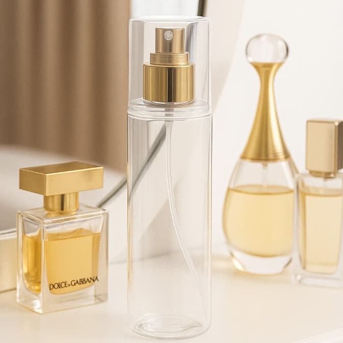 Frasco Plástico Pet 200ml Spray Luxo e Sobretampa Body Splash