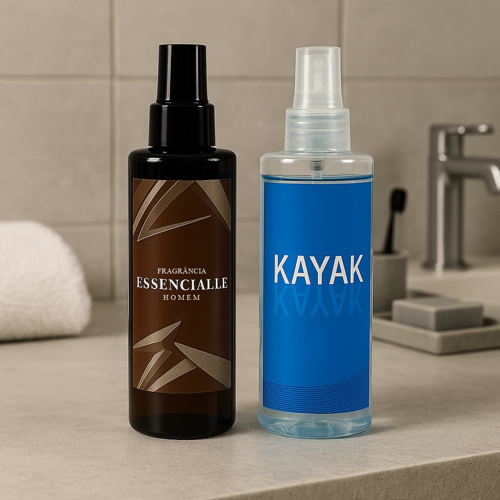 Kit Masculino - Body Spray Kayak + Body Spray Essencialle 200ml Cada