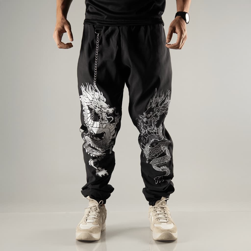 Calça Gringa Jogger Larga unissex Rapper Trapper Corta Vento 100% poliester bolso laterais tactel