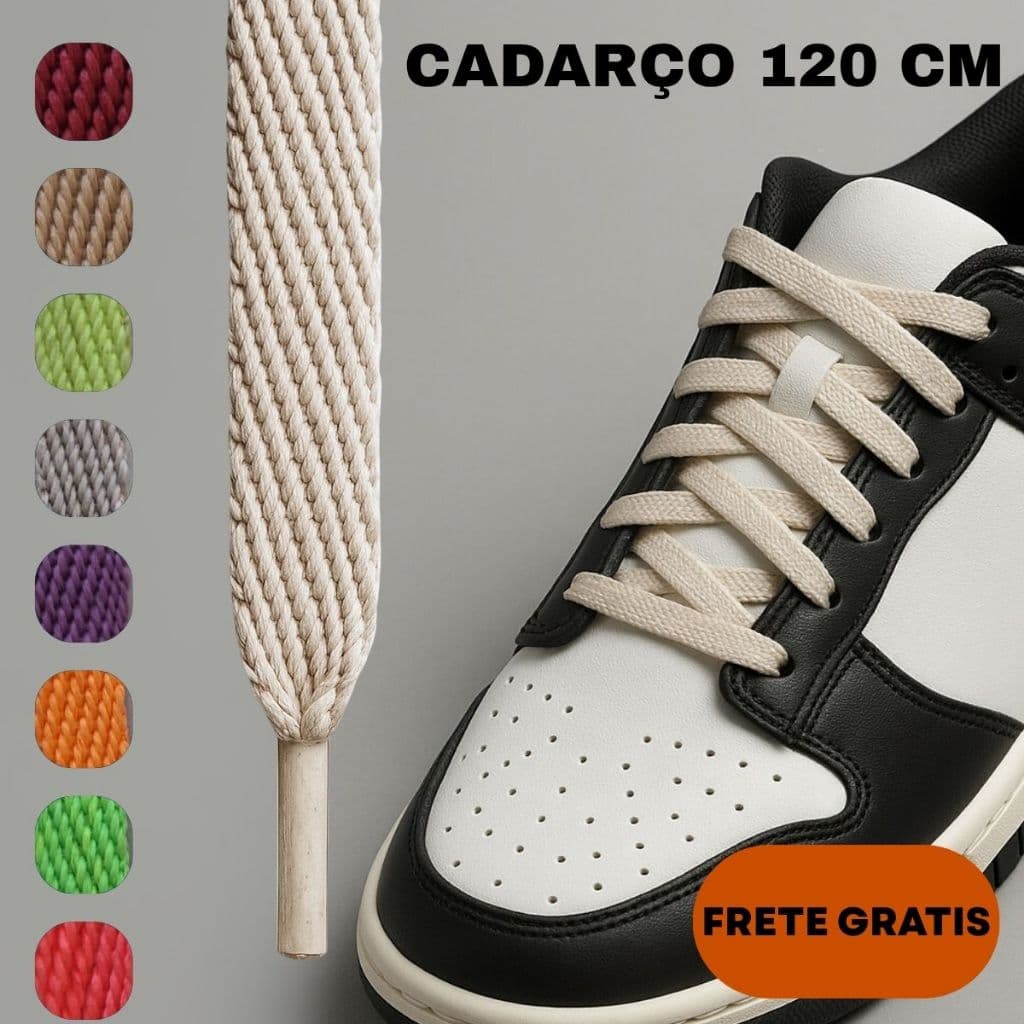 1 Par De Cadarços Planos De Super Qualidade Premium 120 Cm Varias Cores Envio Imediato