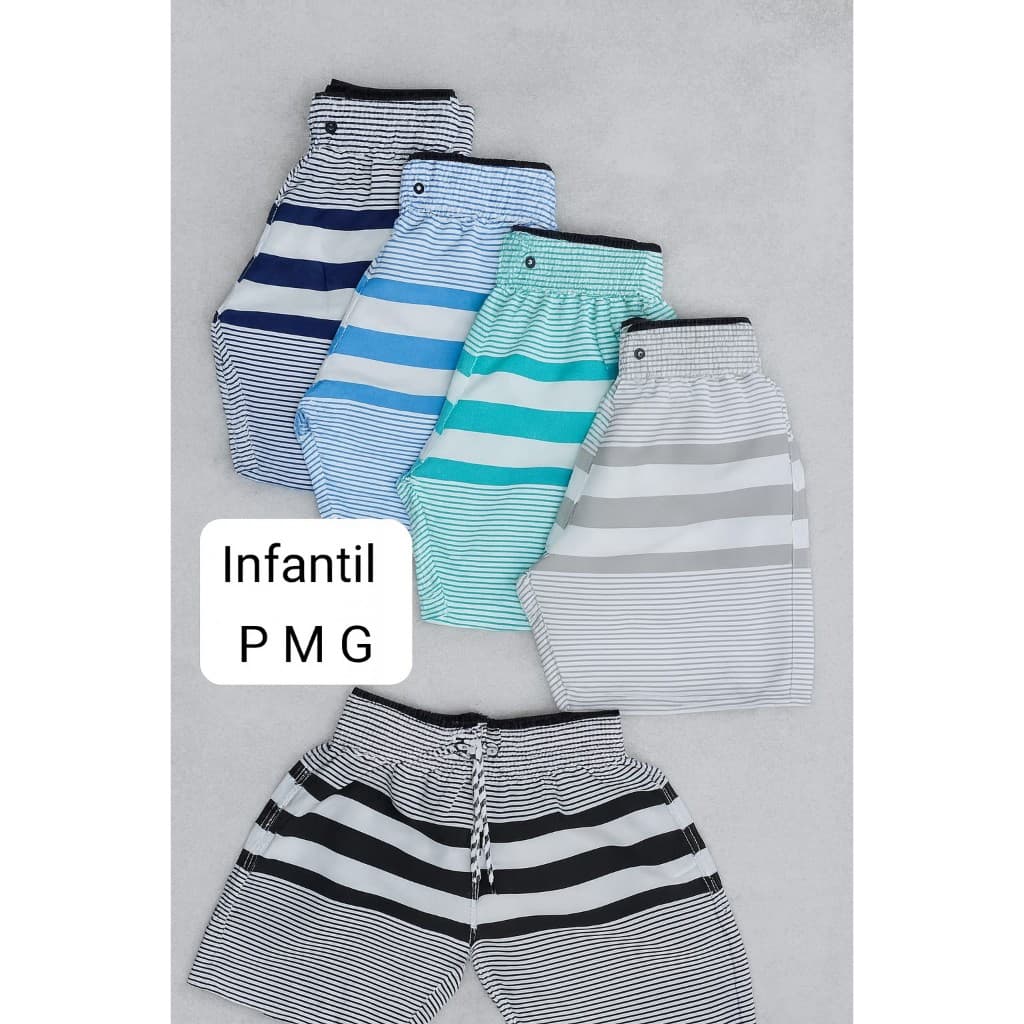 Kit Bermuda Tactel Grosso Infantil Premium