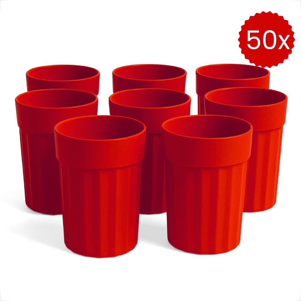 Kit Copos Plásticos Resistentes 350ML 50 Unidades Para Eventos Festas Escola Creche Merenda Almoço