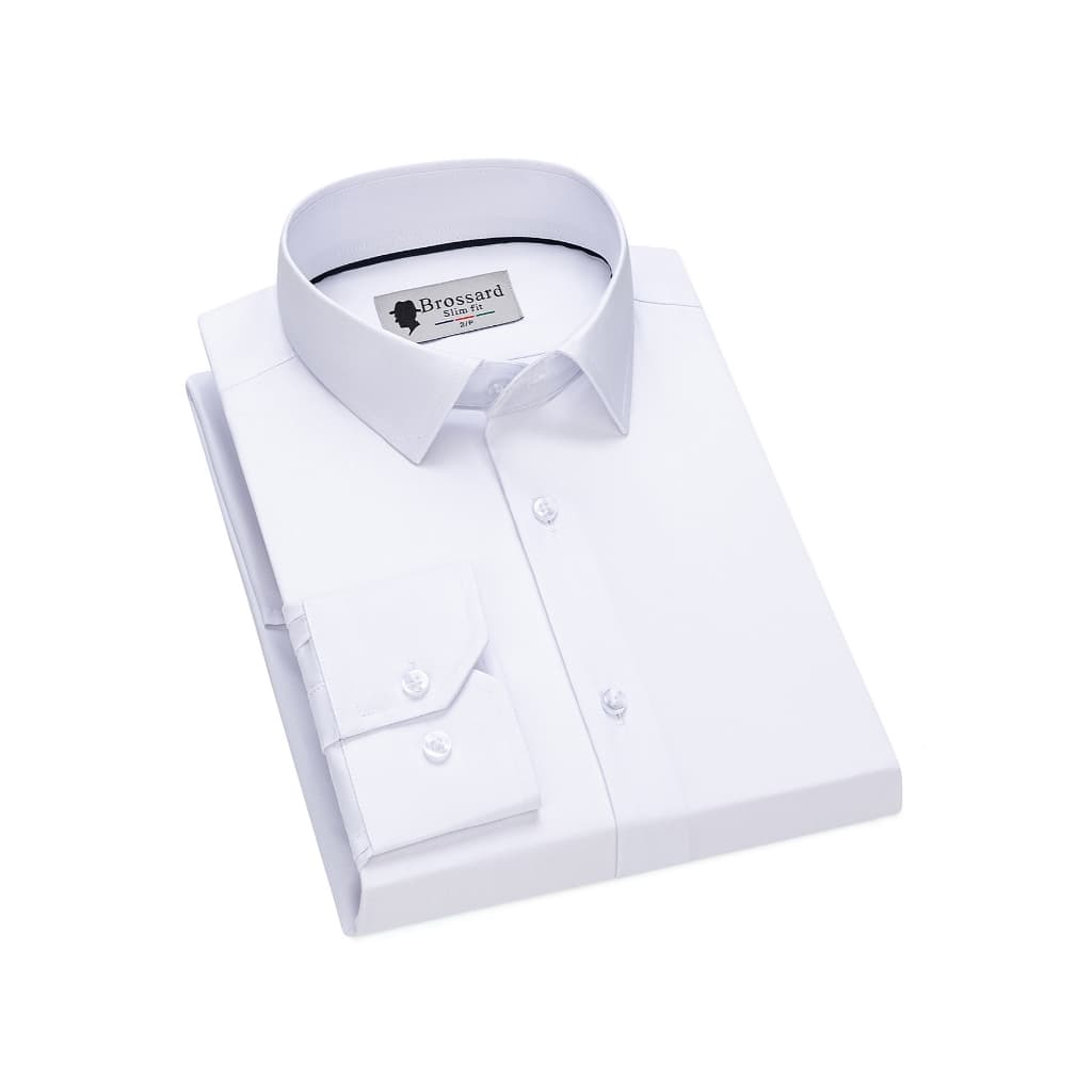 Camisa masculina de manga comprida slim fit 38% fibra de bambu 62% poliamida