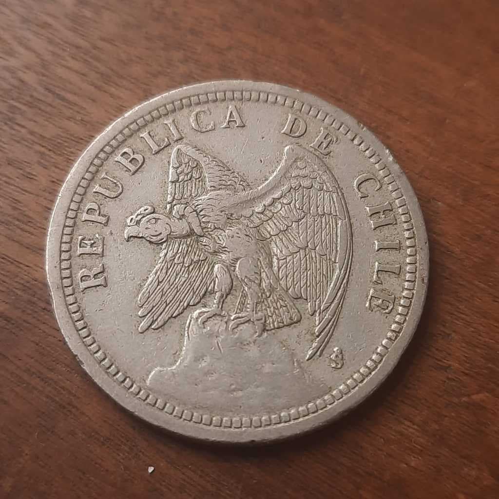 Moeda 1 Peso 1933 Chile