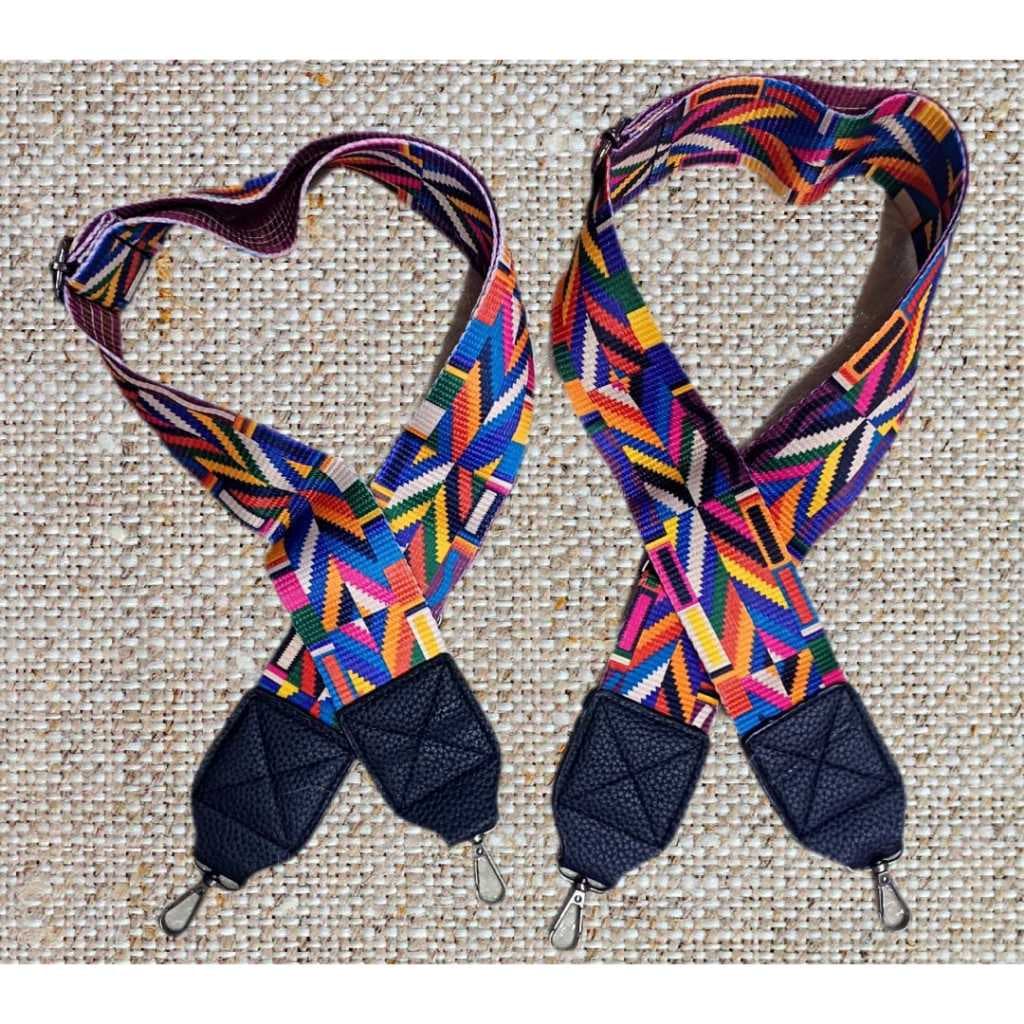 Alça Para Bolsa Transversal Estampada Colorida Moda Tendência