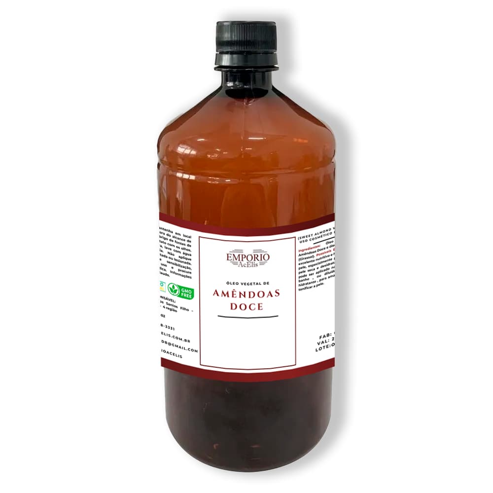Óleo de Amêndoas Doces 1Litro Prensado a Frio com laudo