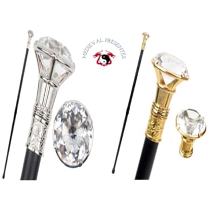 BENGALA DIAMANTE CRISTAL VIP BLACKTIE LUXO RIGOR FRAQUE ELITE TRANSPARENTE