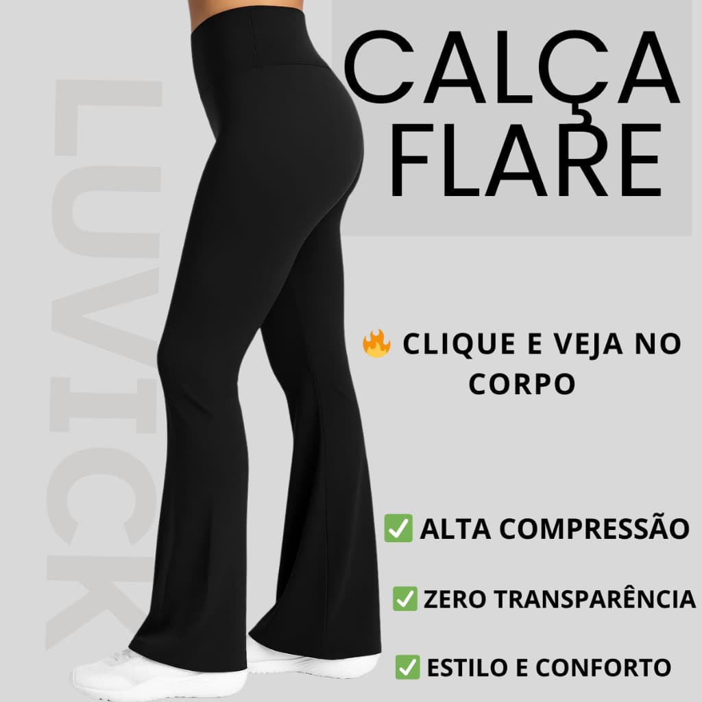 Calça Legging Feminina Flare Suplex Bailarina