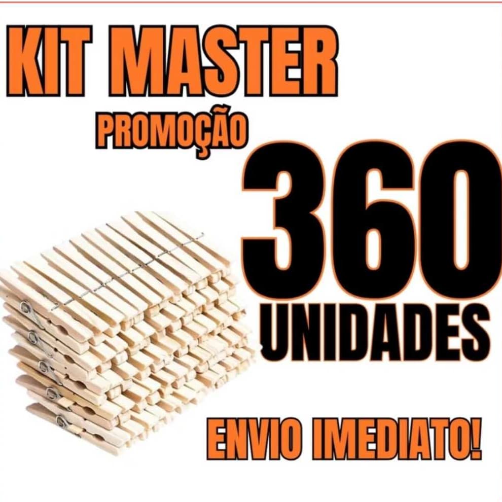 Kit 360 a 120 Grampos de Roupa Prendedores De Madeira para Roupas Pregadores de Roupa Resistente