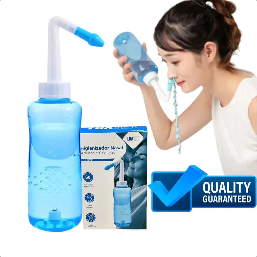 Higienizador Lavador Nasal Garrafinha Lavagem Nariz 300ml