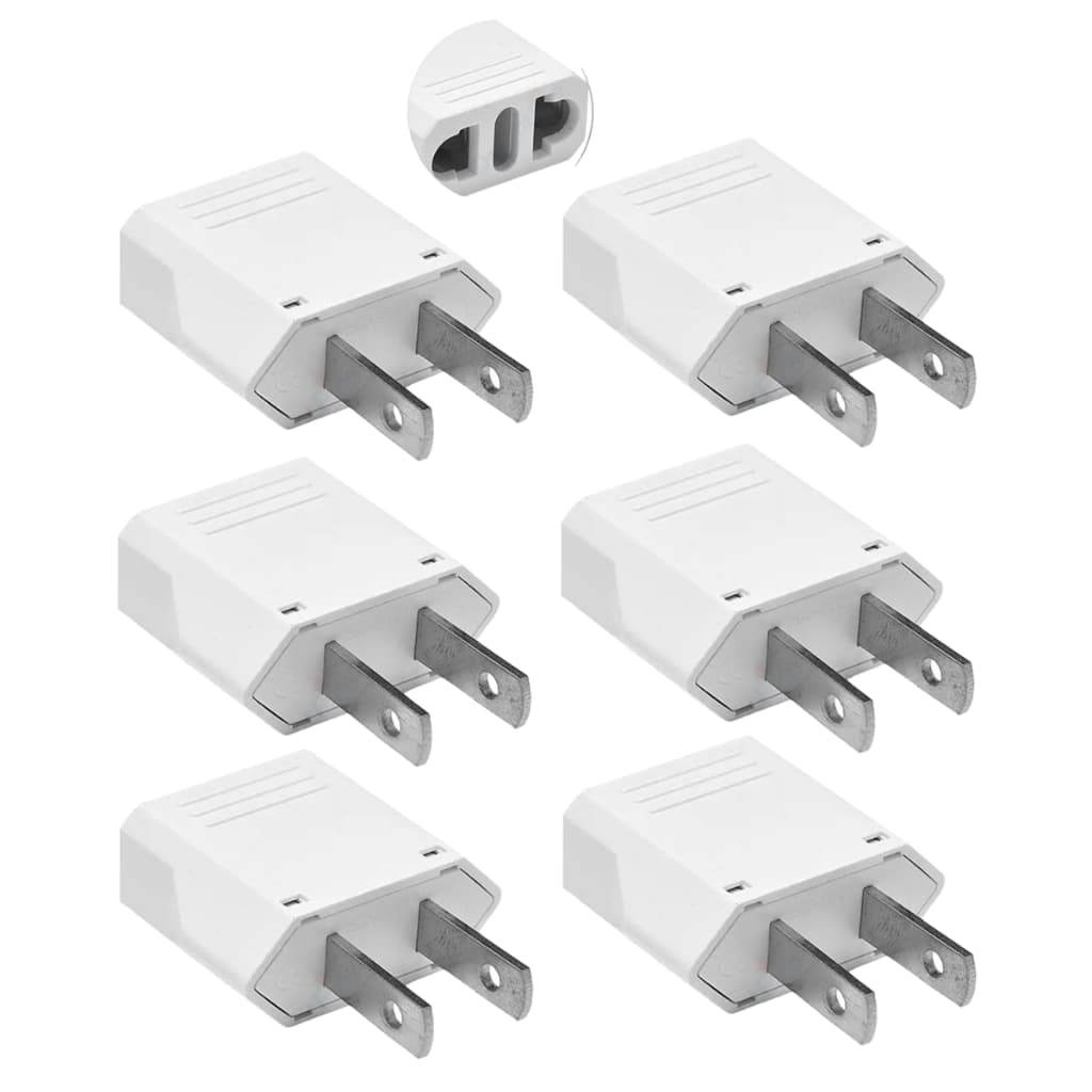 Adaptador Tomada Americano Brasileiro X Chato *branco unidades  cor Branco