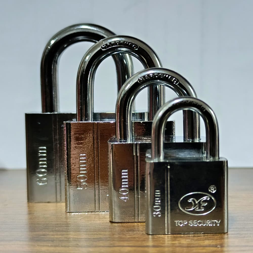 Cadeado Profissional 30mm 40mm 50mm 60mm 70mm com 3 chaves codificadas Linha Premium