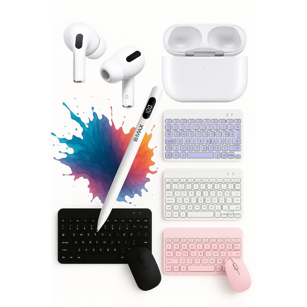 Kit Mouse Teclado Sem Fio Bluetooth Tablet Notebook