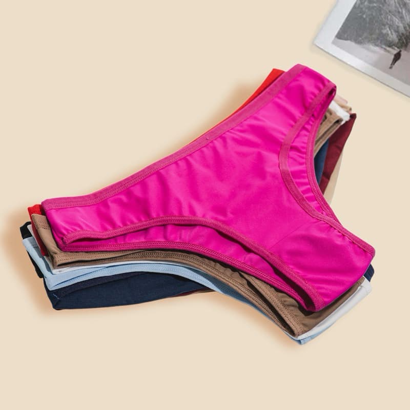 Kit 10 Calcinhas Tanga Adulto Básica Confortável Várias Cores Com Forro De Algodão