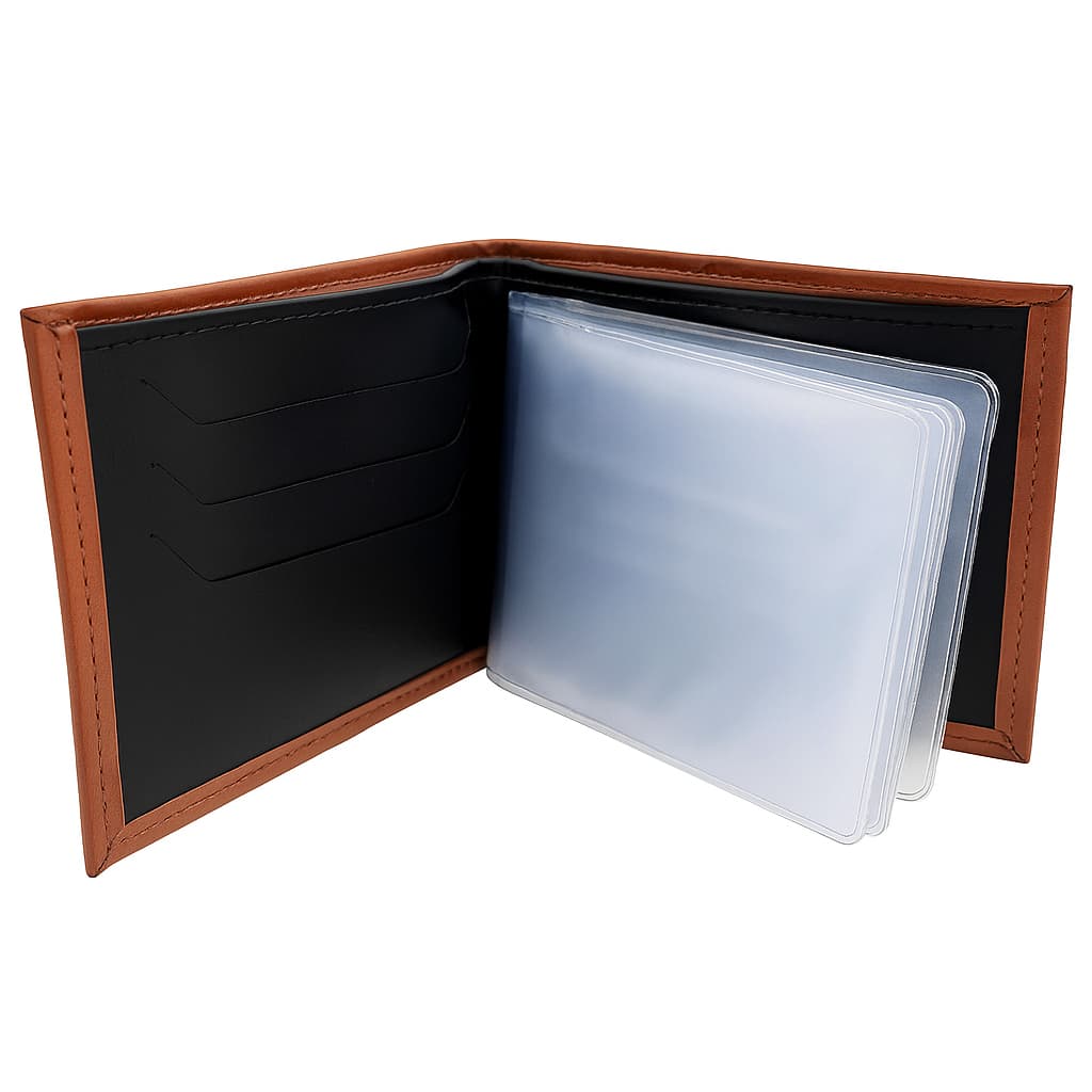 Carteira Masculina Em Couro Porta Cartoes Rg Crlv Moedas