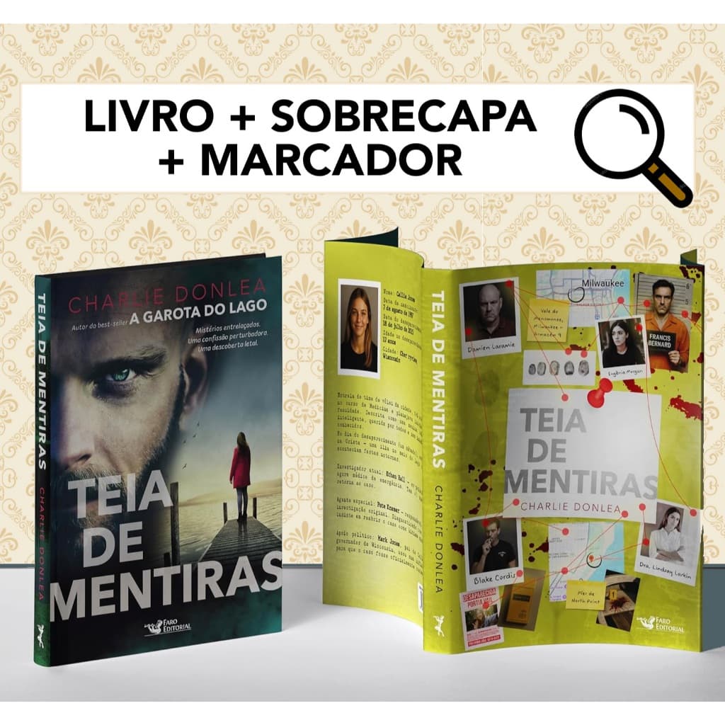 Livro - Teia de Mentiras - Lançamento de Charlie Donlea