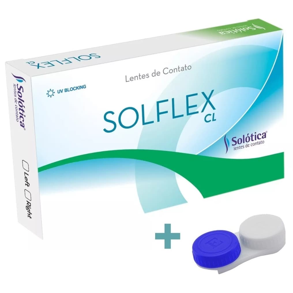 Lente de Contato Solflex CL descartável incolor + Estojo
