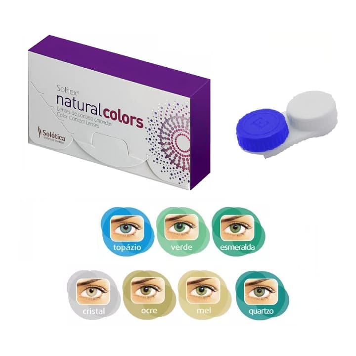 Lente De Contato Solflex Natural Colors Com Borda / Solótica