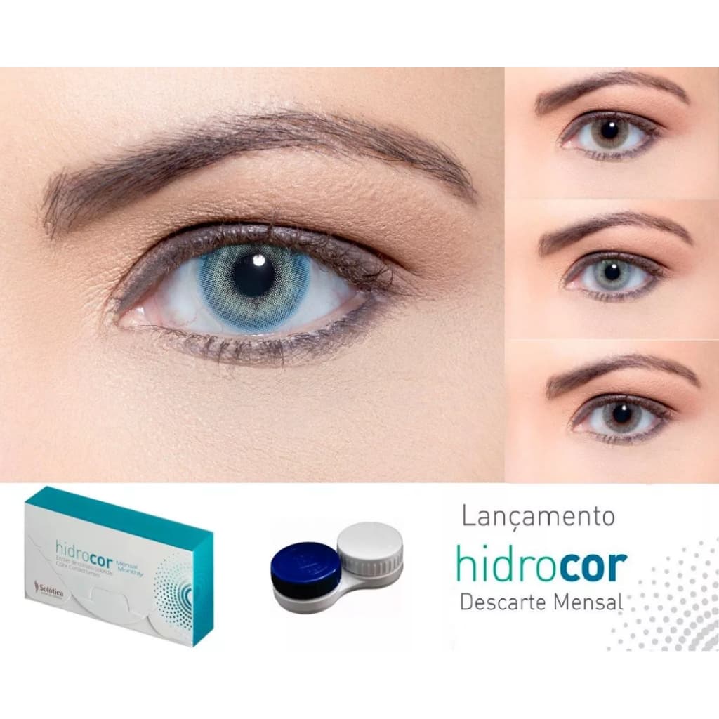 Lente De Contato Hidrocor Mensal Sem Borda / Solótica