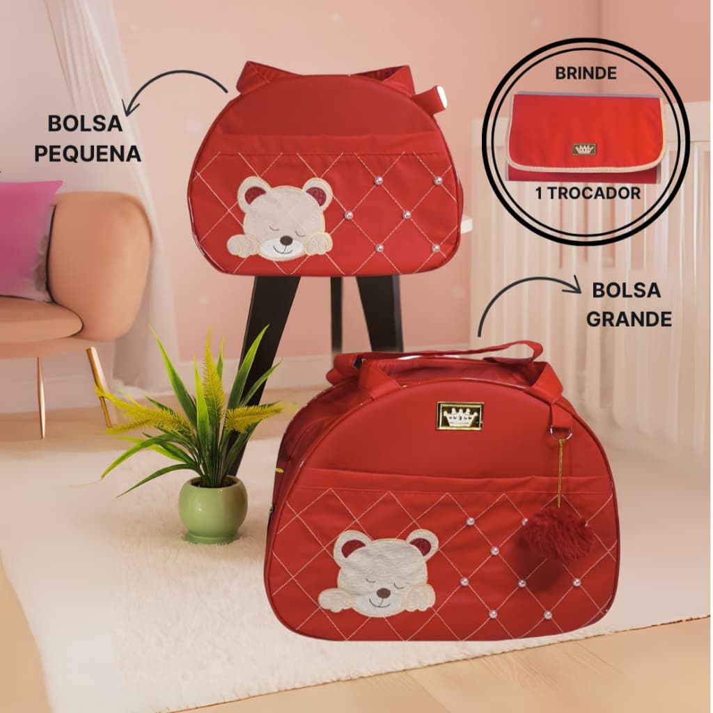 Kit Bolsa Maternidade 2 Peças Redonda Pérola + Mimo Moyses Baby