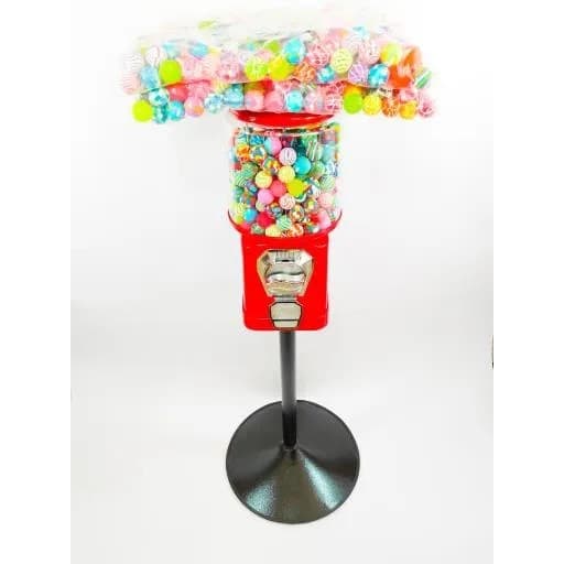 Kit Máquina De Bolinha Aceita Moeda/Ficha + Ped Redondo + 500 Bolinha Pula Pula 27mm Vending Machine