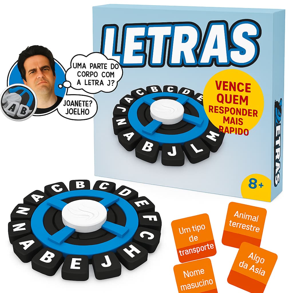 Jogo das Letras Tabuleiro Versão Portugues Letters Game 144 Categorias Stop Tapalavras Trava Mesa