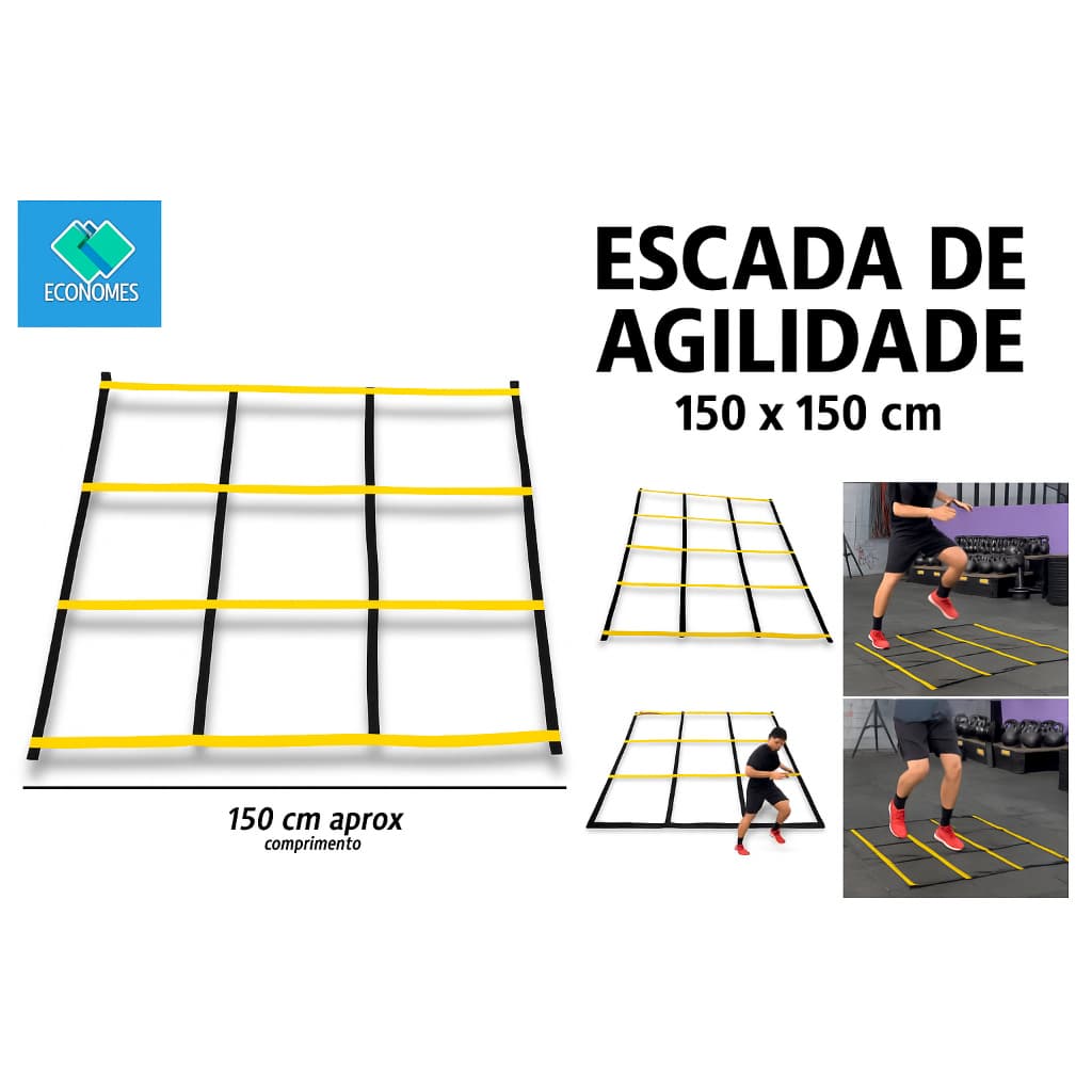 Quadrado de Agilidade Profissional 1,5m x 1,5m | Treino Funcional, Circuito, Agilidade e Velocidade