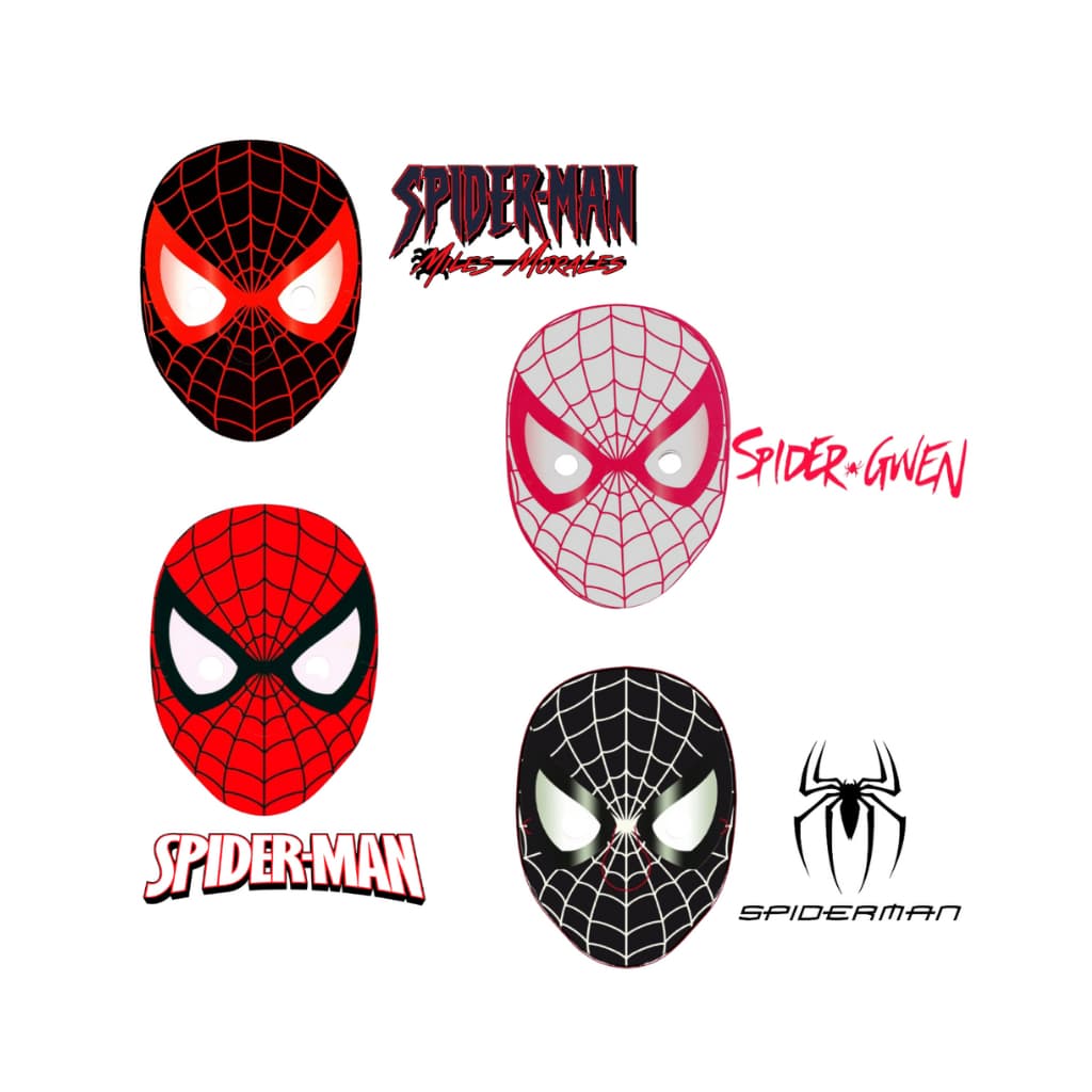 30 Máscaras infantil Homem Aranha Miles Morales p/Lembrancinhas de aniversário/Brinquedo papel Festa temática personagem