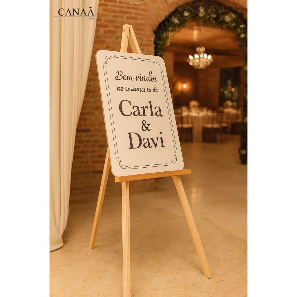 Cavalete Para Placa De Recepção Casamento Evento Festas E Aniversários