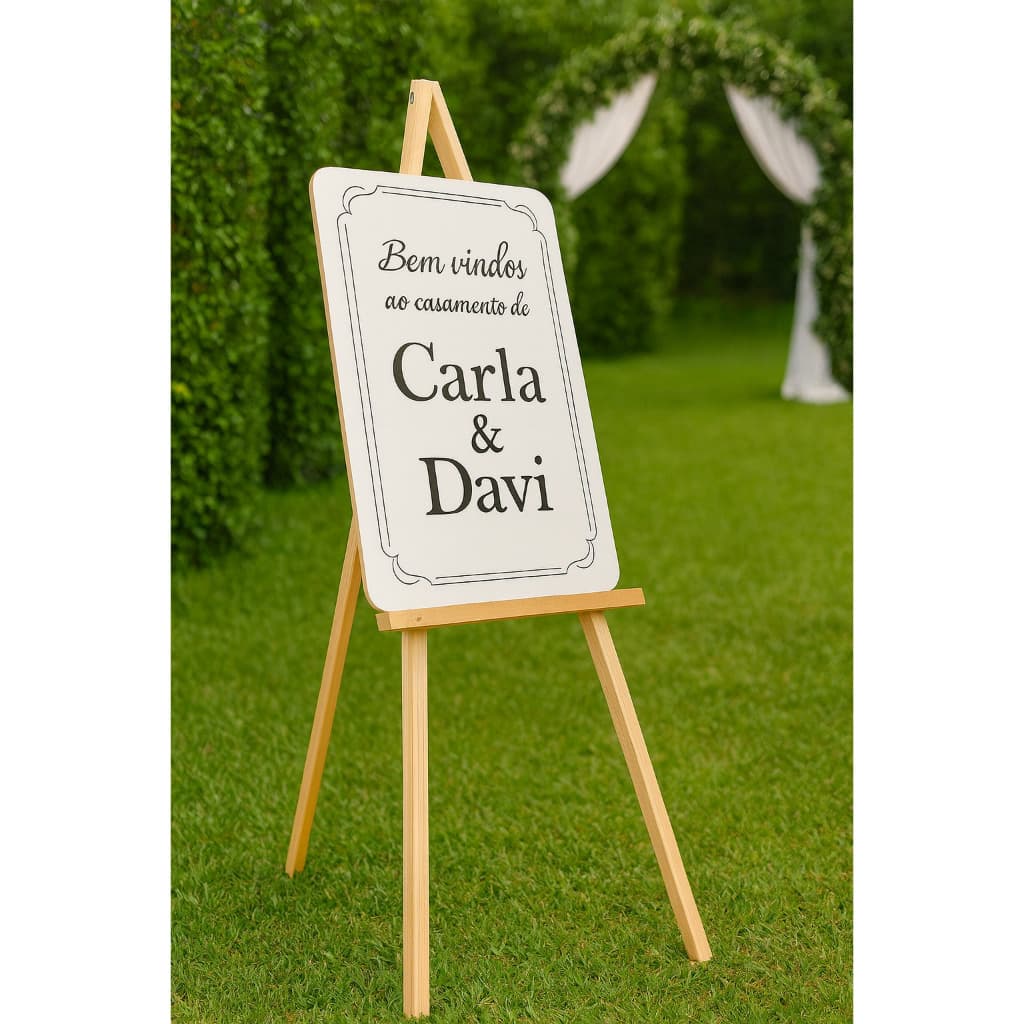 Cavalete Para Placa De Recepção Casamento Evento Festas E Aniversários