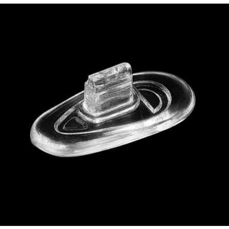 100 Unidades de Plaquetas de SILICONE / PVC Transparente para Óculos / Base ENCAIXE