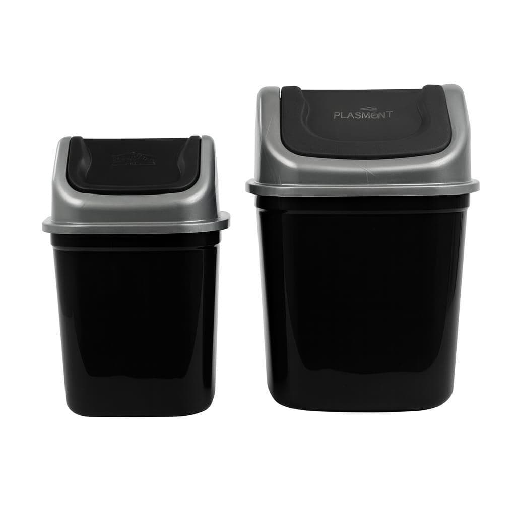 Lixeiras 3,6L e 7L Plástico Resistente Com Tampa Basculante Organização Pia Escritório
