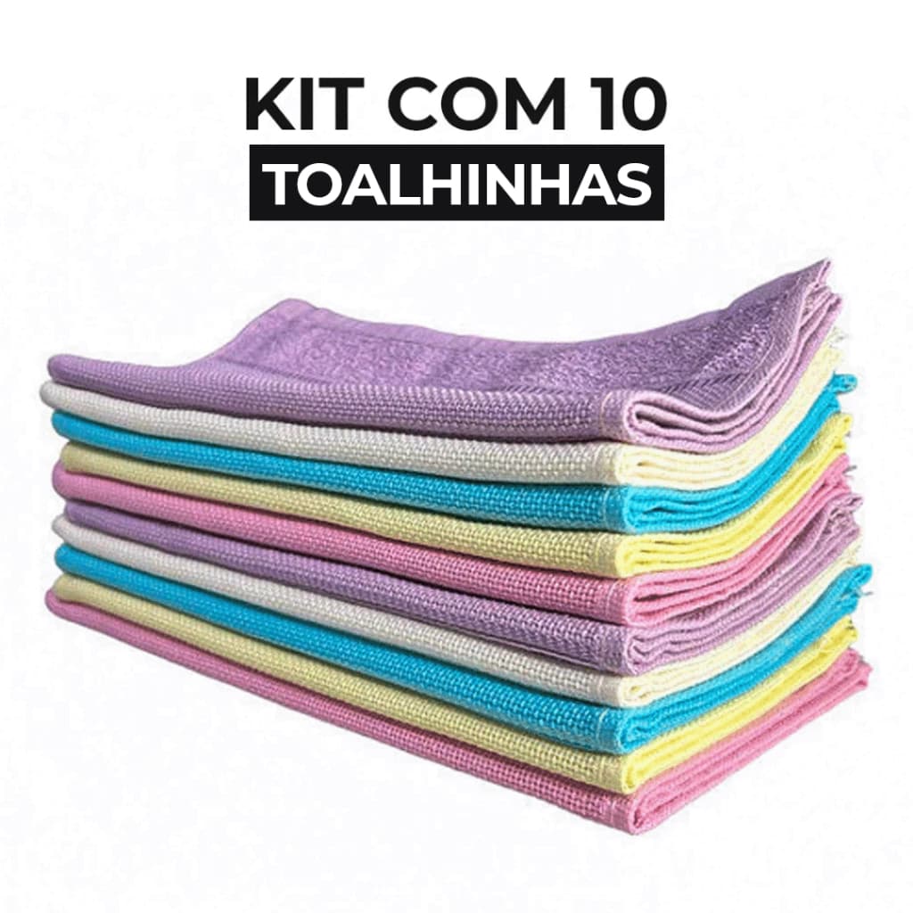 Kit 10 Toalhinhas De Mão Lavabo Ponto Cruz Para Bordar 29 X 50cm Atacado
