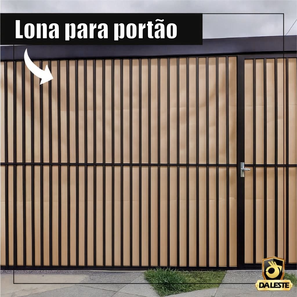 Lona de Portão Toldo Impermeável Acabamento com Ilhós Para Garagem Quintal Sacada + Ilhós e Abraçadeiras