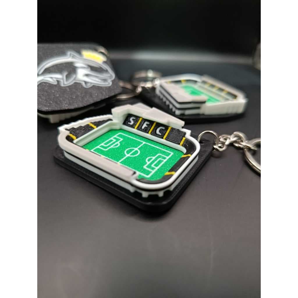 Chaveiro de time - inspirado no estádio Vila Belmiro casa do Santos