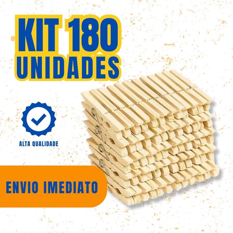 Kit 180 Prendedores de Roupa Grampos para Roupas Pregadores de Roupa Para Varal