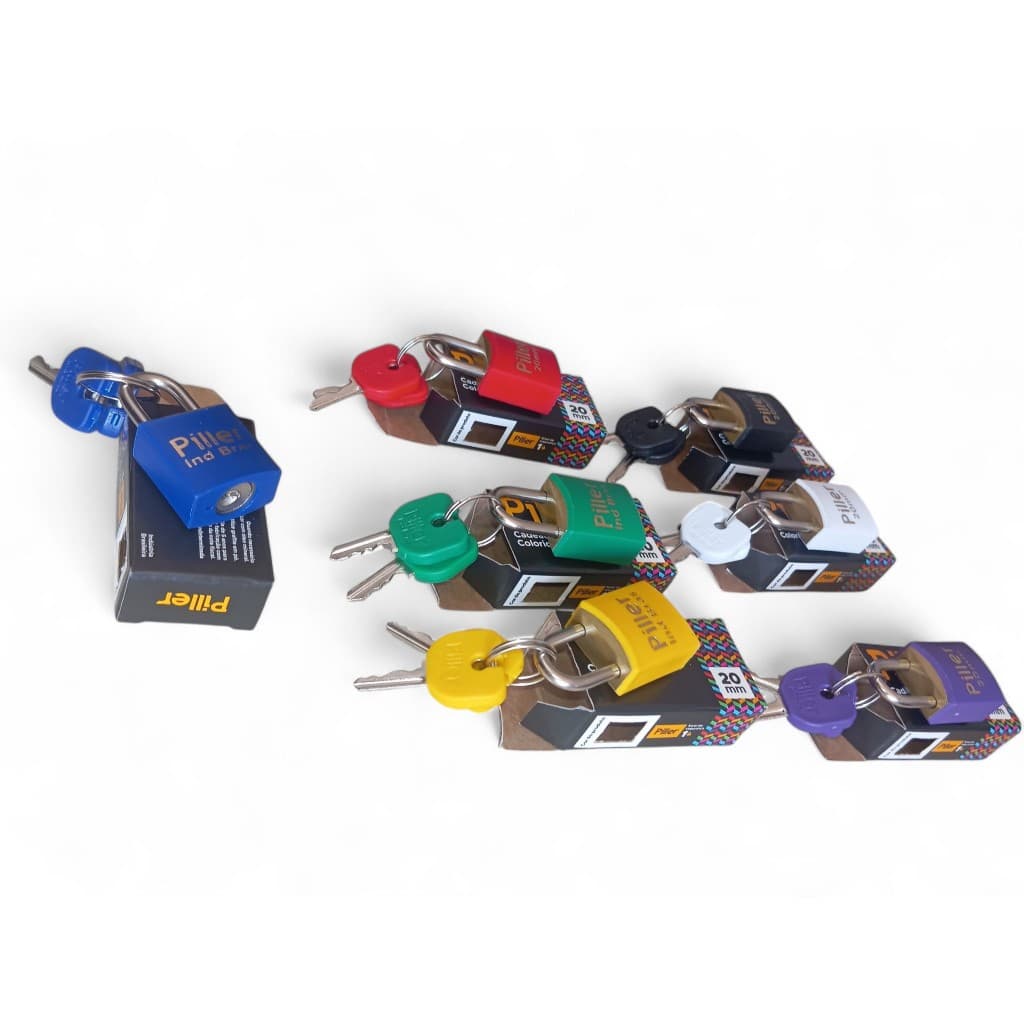 Cadeado Colorido 20mm pequeno Piller Blister para armários Bolsas Malas etc