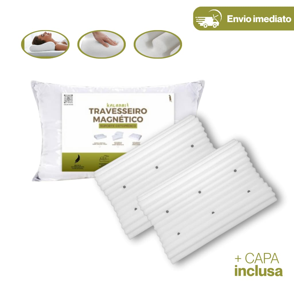 Travesseiro CERVICAL Ortopédico Magnetico com Infravermelho Terapêutico Pillow Anatômico Anti Ronco