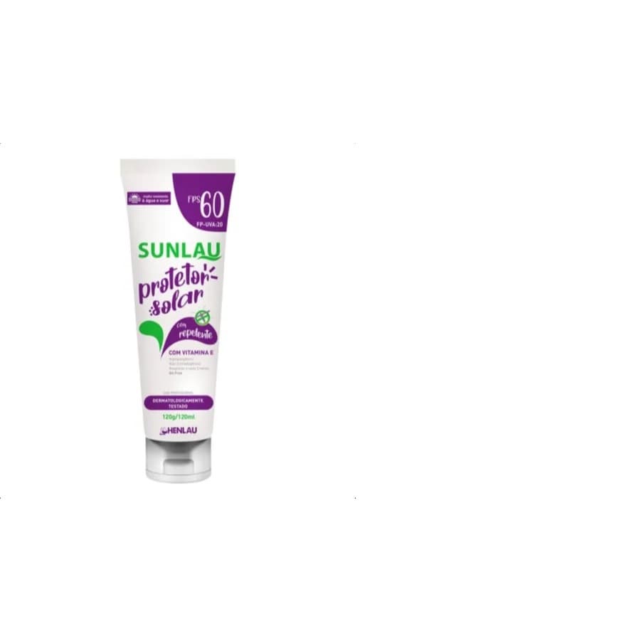 Protetor Solar Com Repelente Fps 60 Sunlau 120g Creme Corporal