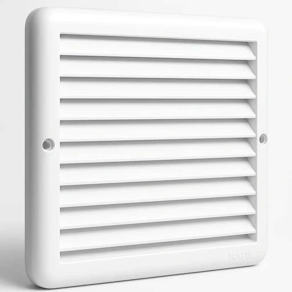 Grade De Ventilação 19x19 Quadrada Plástico Para Acabamento Externo