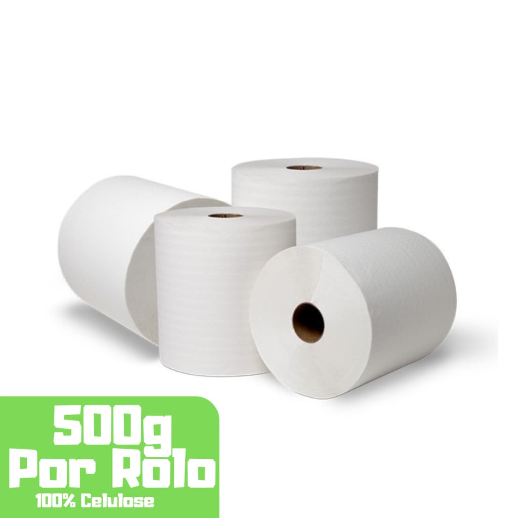 Papel Toalha Bobina 1 Rolo De 500g  Branca 100% Celulose Praticidade e Versatilidade