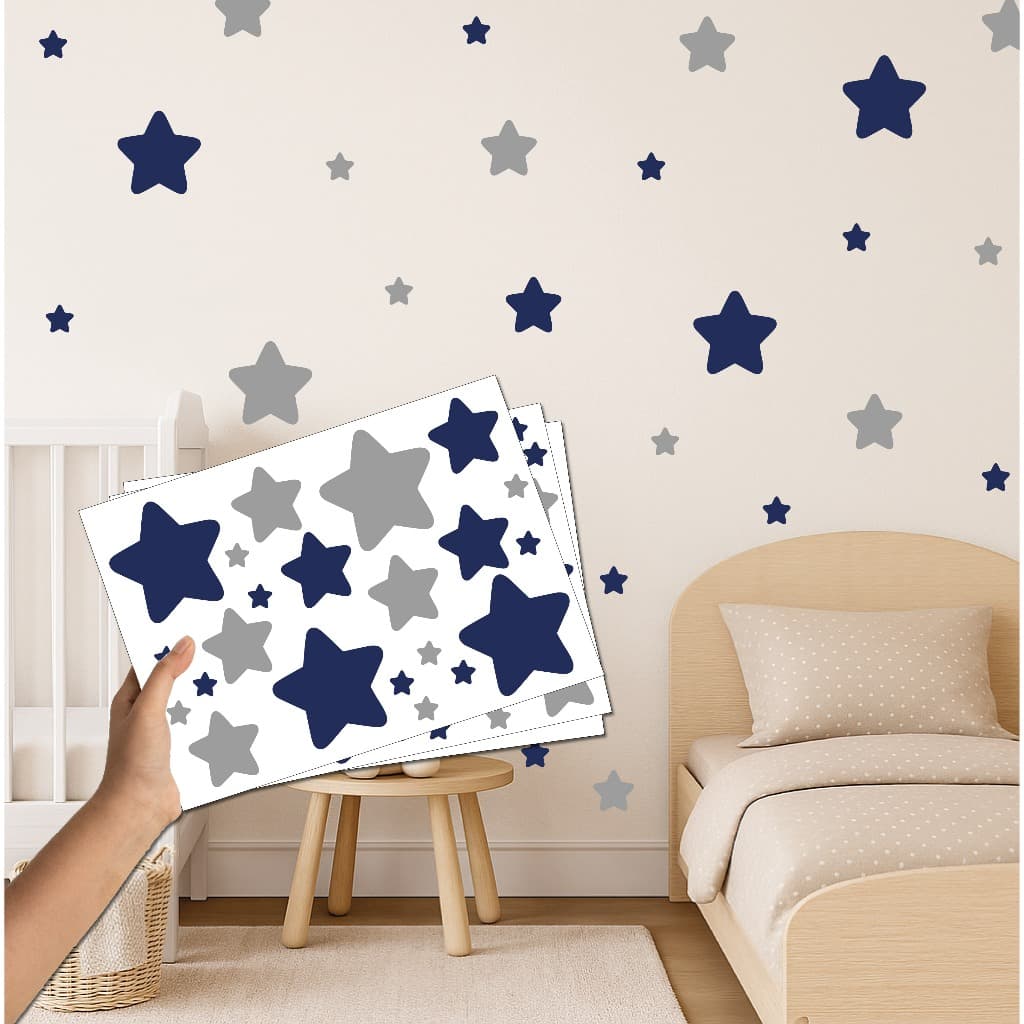 117 Adesivo Para Parede Estrelas, Estrelinhas, Decoração Quarto Infantil, Papel de Parede Estrelas